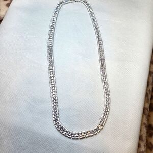 CZ Silver Tennis Necklace